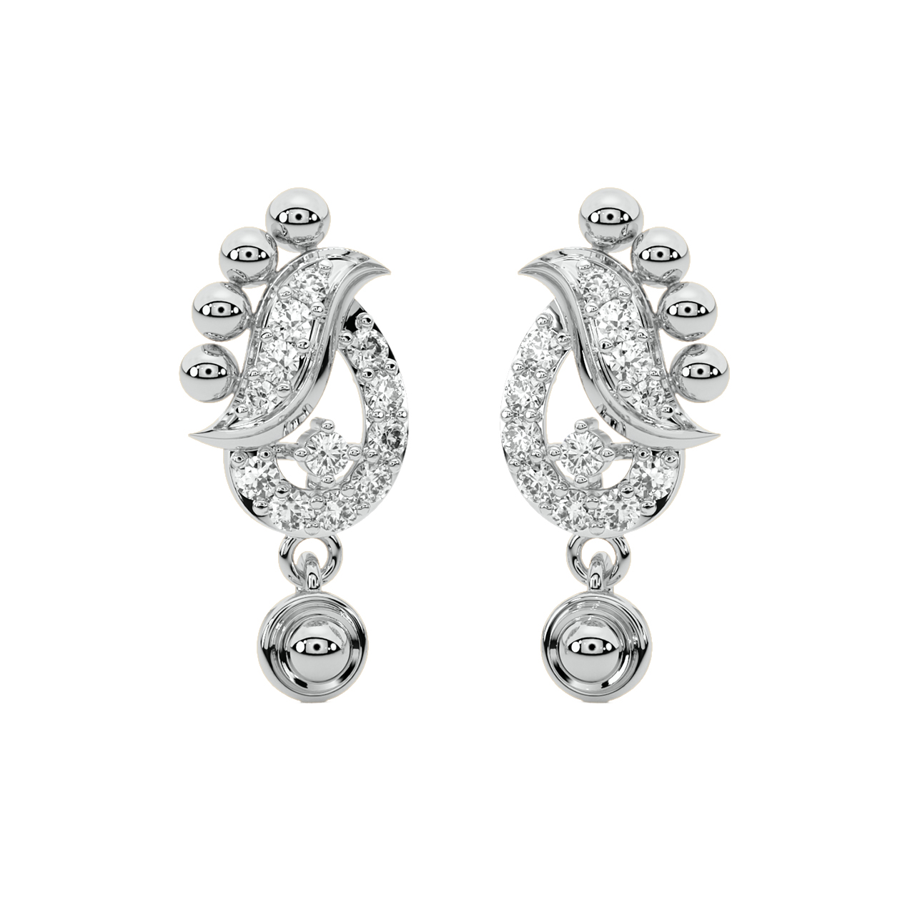 Antonio Round Diamond Stud Earrings